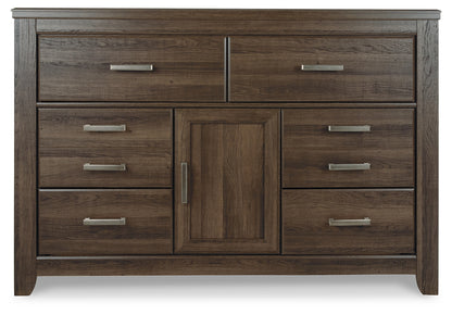 Juararo Queen Poster Bed, Dresser and Chest
