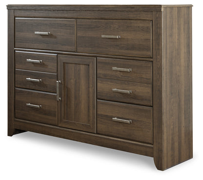 Juararo California King Panel Bed, Dresser, Chest and Nightstand