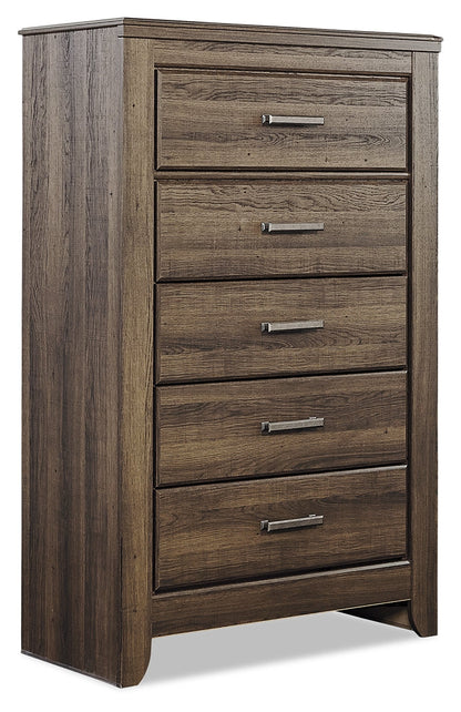 Juararo King Poster Bed, Dresser, Chest and Nightstand