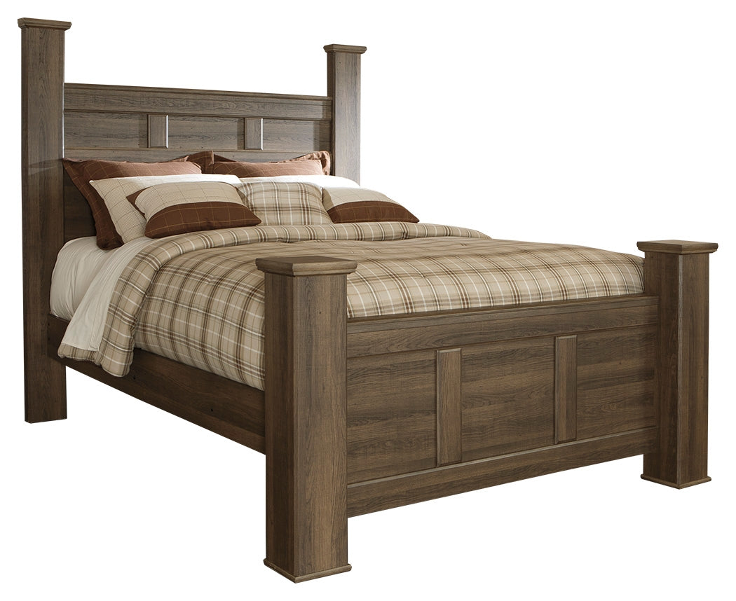 Juararo Queen Poster Bed, Dresser and Mirror