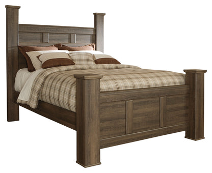 Juararo Queen Poster Bed, Dresser and Mirror