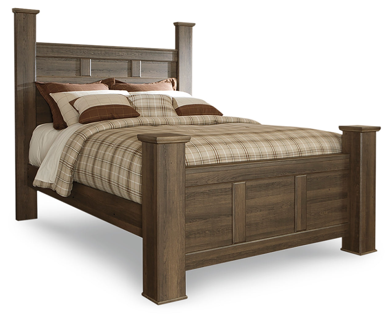 Juararo Queen Poster Bed, Dresser and Chest