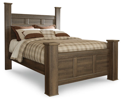 Juararo Queen Poster Bed, Dresser and Chest