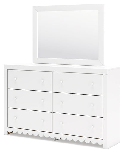 Mollviney Full Panel Bed, Dresser and Mirror