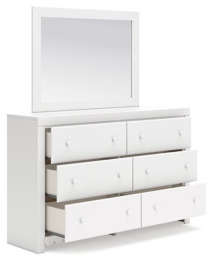 Mollviney Full Panel Bed, Dresser and Mirror