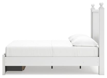 Mollviney Full Panel Storage Bed, Dresser and Mirror