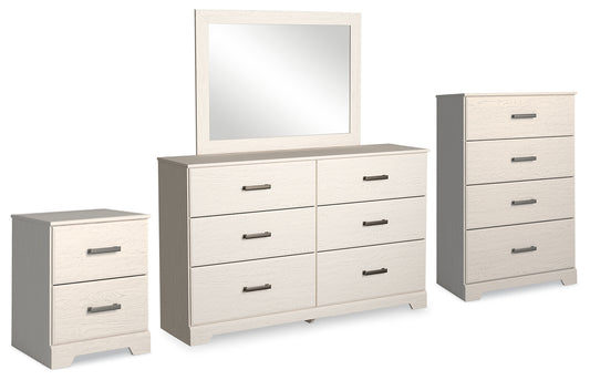 Stelsie Dresser, Mirror, Chest and Nightstand