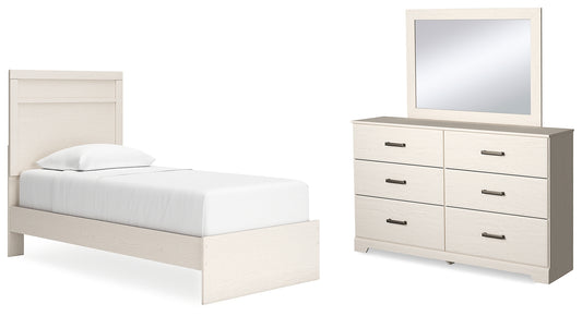 Stelsie Twin Panel Bed, Dresser and Mirror