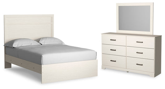 Stelsie Full Panel Bed, Dresser and Mirror