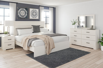 Stelsie King Panel Bed with Dresser, Mirror and Nightstand