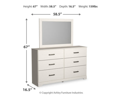 Stelsie Full Panel Bed, Dresser, Mirror and Nightstand