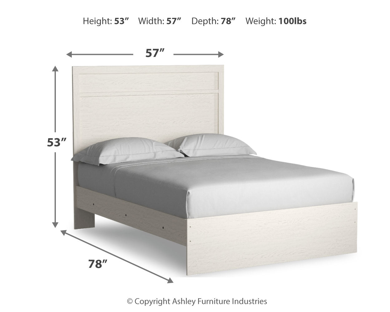 Stelsie Full Panel Bed, Dresser and Mirror