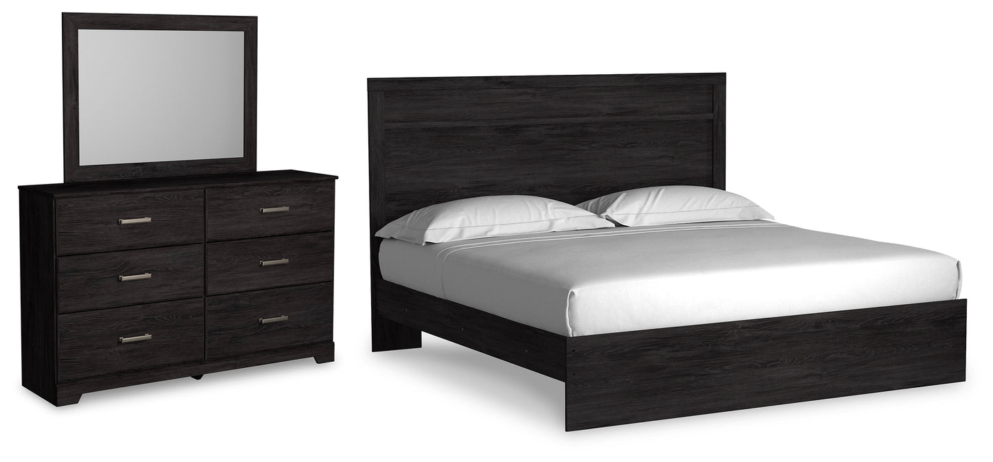 Belachime King Panel Bed, Dresser and Mirror