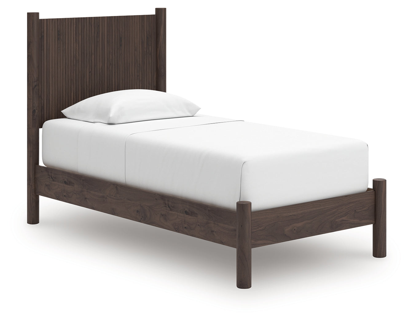 Pamytta Twin Panel Platform Bed, Dresser and Mirror