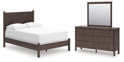Pamytta Full Panel Bed, Dresser and Mirror