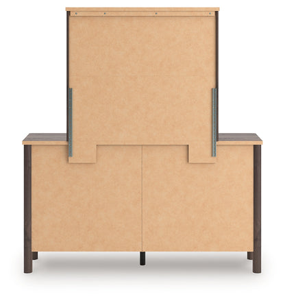 Pamytta Full Panel Platform Bed, Dresser and Mirror