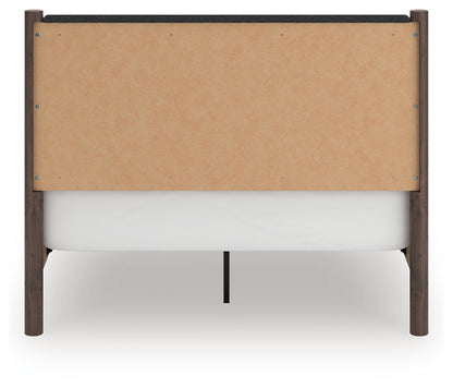 Pamytta Queen Upholstered Panel Bed, Dresser and Mirror