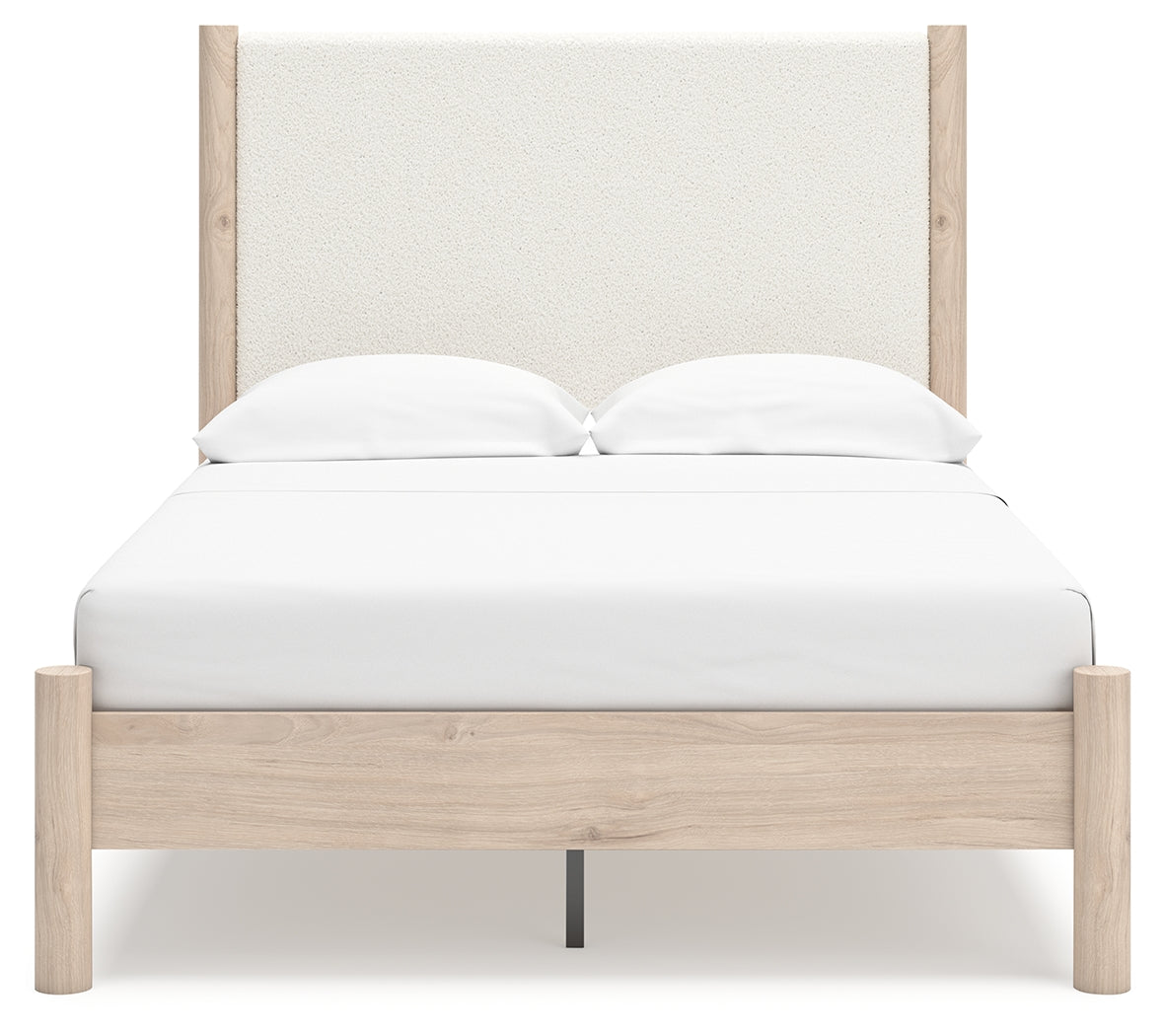 Cadmori Full Upholstered Panel Bed, Dresser and Mirror