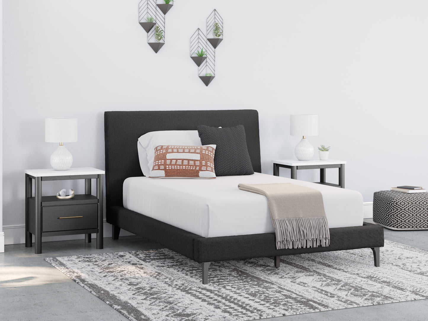 Cadmori Full Upholstered Bed with Roll Slats