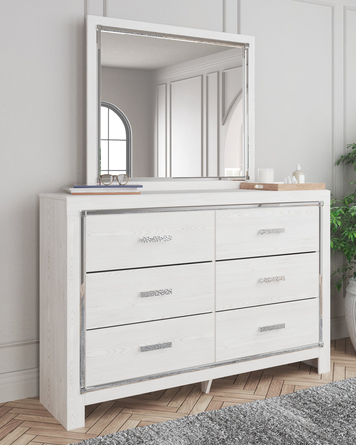 Altyra Queen Storage Bed, Dresser, Mirror, Chest and Nightstand