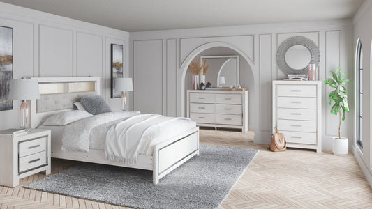 Altyra Queen Panel Bookcase Bed, Dresser and Mirror