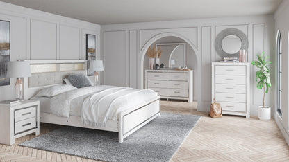 Altyra King Panel Bookcase Bed, Dresser and Mirror