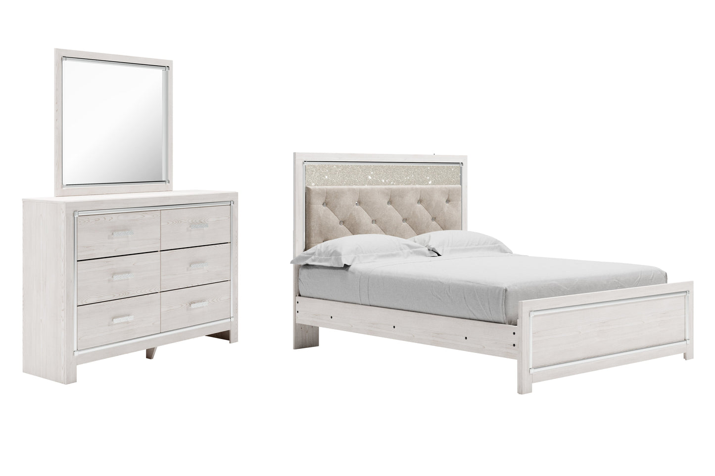 Altyra Queen Panel Bed, Dresser and Mirror