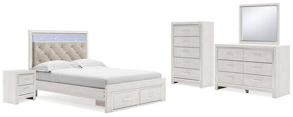 Altyra Queen Storage Bed, Dresser, Mirror, Chest and Nightstand