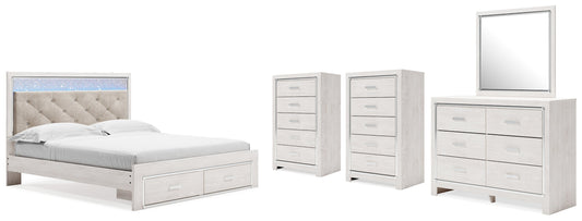 Altyra King Storage Bed, Dresser, Mirror and 2 Chests