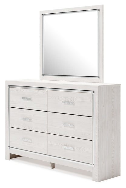 Altyra Queen Bookcase Storage Bed, Dresser and Mirror