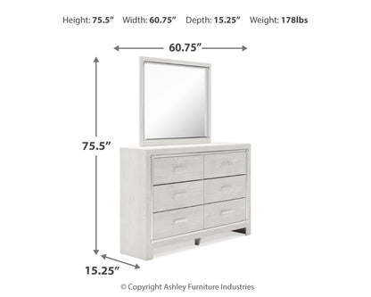 Altyra Queen Panel Storage Bed, Dresser, Mirror and Chest