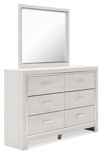 Altyra King Upholstered Storage Bed, Dresser, Mirror, Chest, and Nightstand