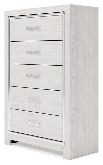 Altyra Queen Panel Storage Bed, Dresser, Mirror and Chest