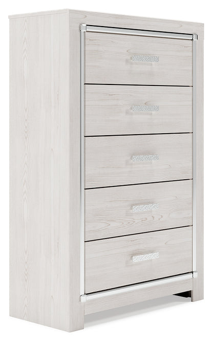 Altyra Queen Panel Storage Bed, Dresser, Mirror and Chest