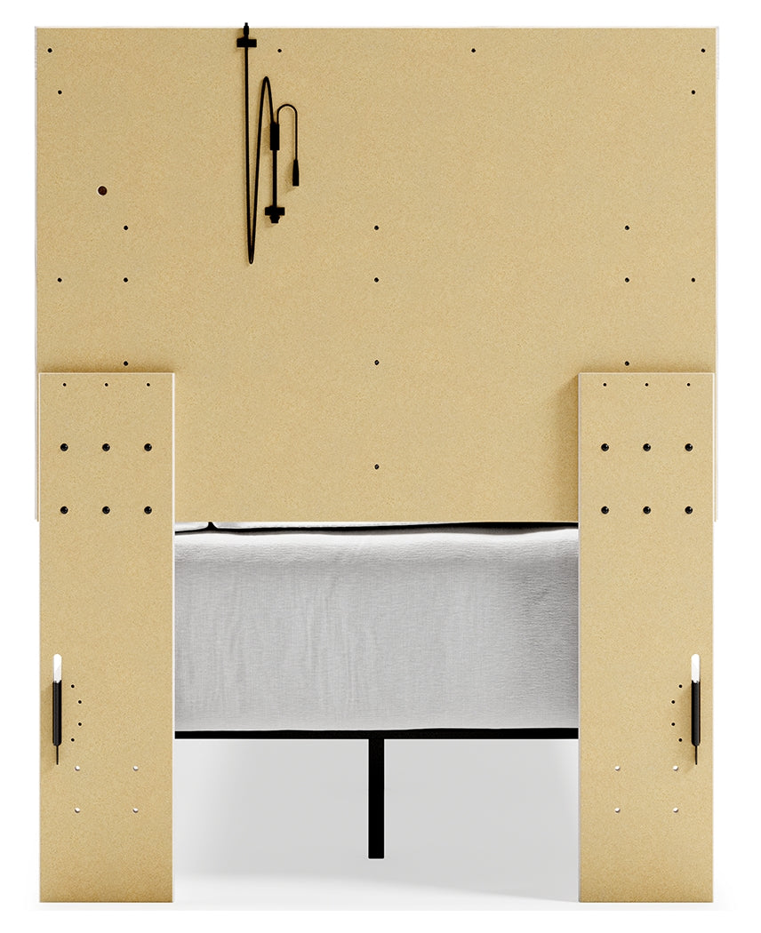 Altyra Twin Upholstered Panel Bed and 2 Nightstands