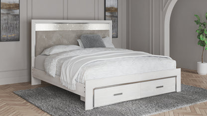 Altyra King Upholstered Storage Bed, Dresser, Mirror, Chest, and Nightstand