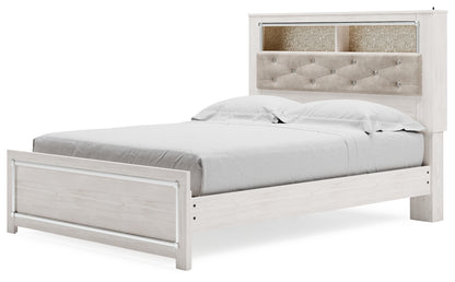 Altyra Queen Upholstered Panel Bed, Dresser and Mirror
