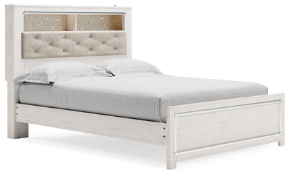 Altyra Queen Upholstered Panel Bed, Dresser and Mirror
