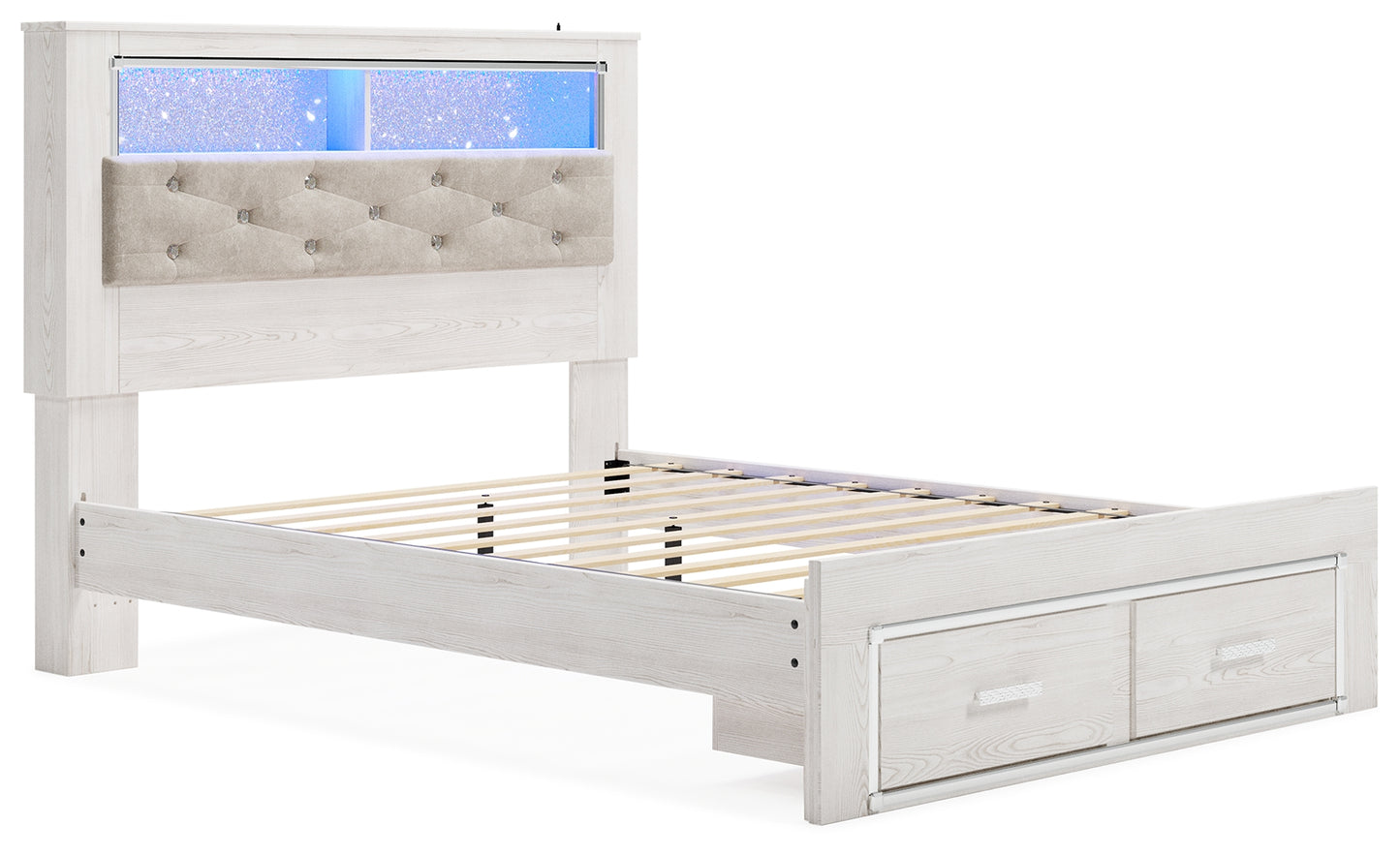 Altyra Queen Bookcase Storage Bed, Dresser and Mirror