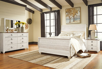 Willowton Queen Bed, Dresser, Mirror and Chest