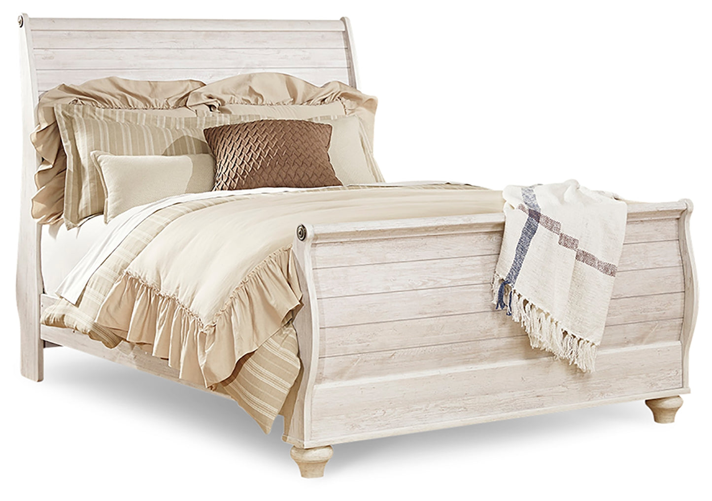 Willowton Queen Sleigh Bed, Dresser and Nightstand