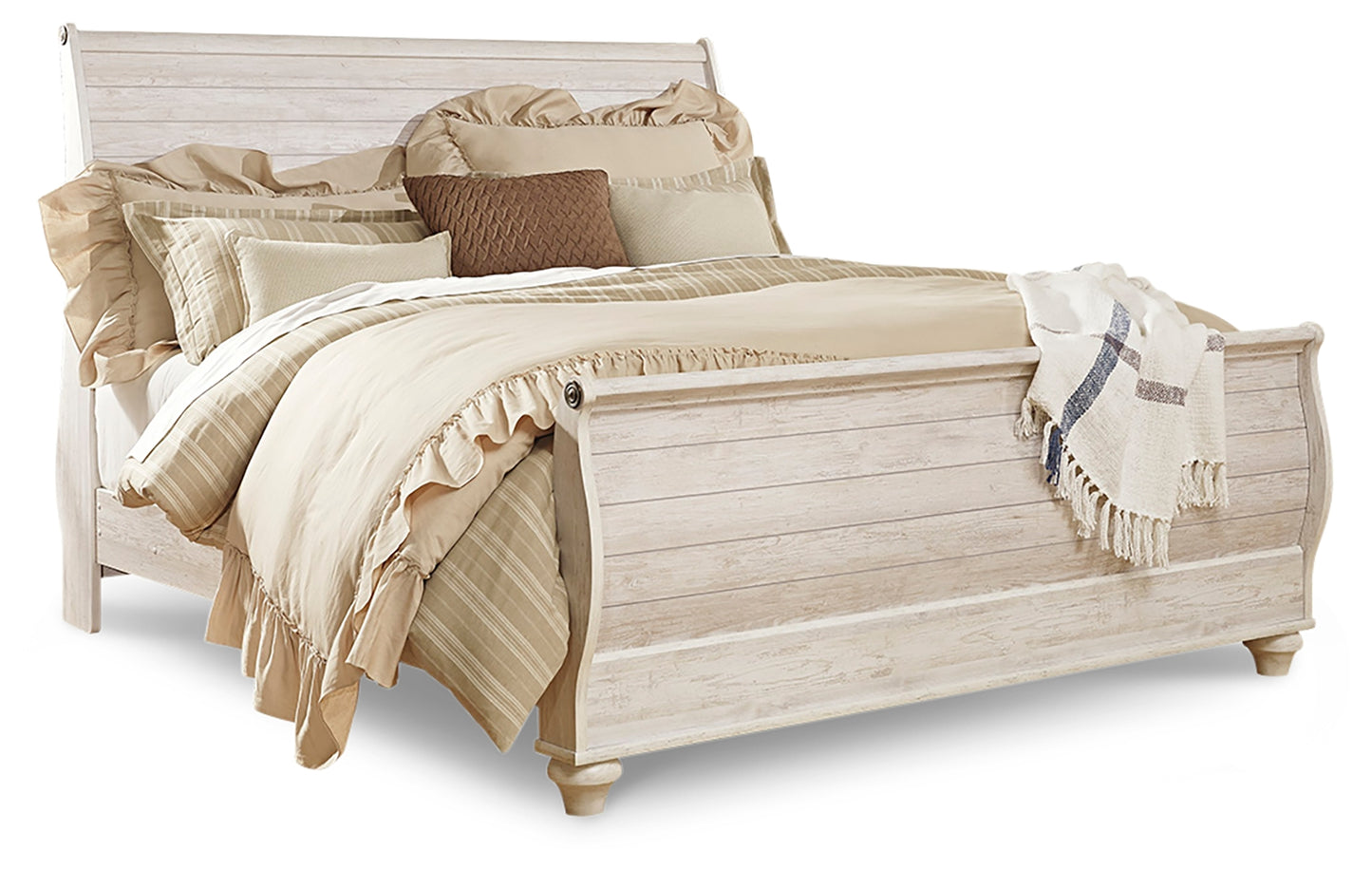 Willowton King Sleigh Bed, Dresser and Nightstand