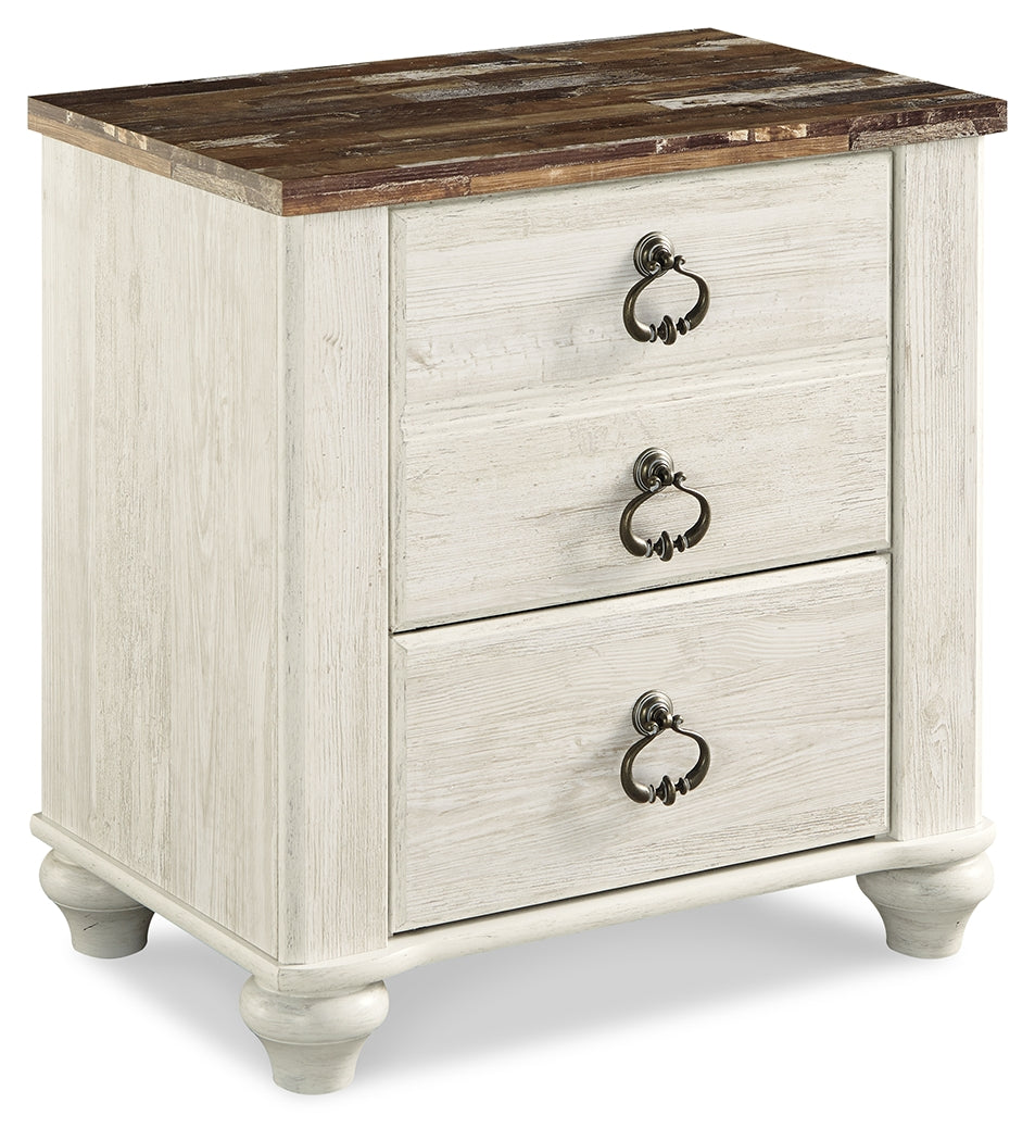 Willowton King Panel Bed, Dresser, Mirror, and Nightstand