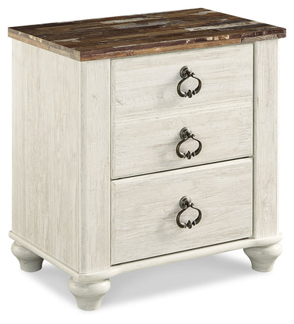 Willowton Full Panel Bed, Dresser, Mirror, Chest and Nightstand