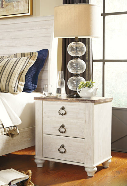 Willowton Full Panel Bed, Dresser, Mirror, Chest and Nightstand