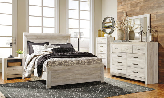 Bellaby Queen Panel Bed, Dresser, Mirror, Chest and 2 Nightstands