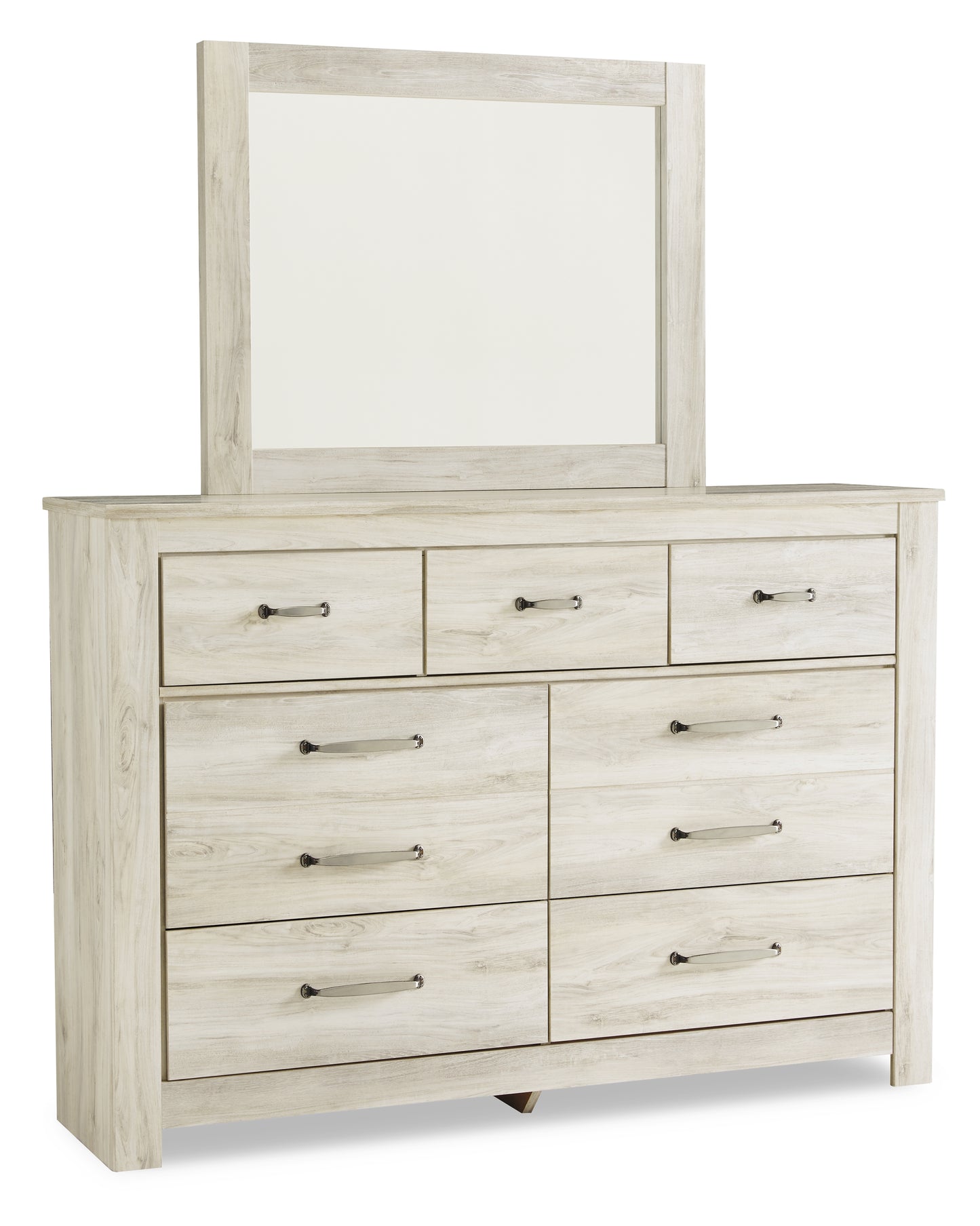 Bellaby Queen Crossbuck Panel Bed, Dresser, Mirror and 2 Nightstands