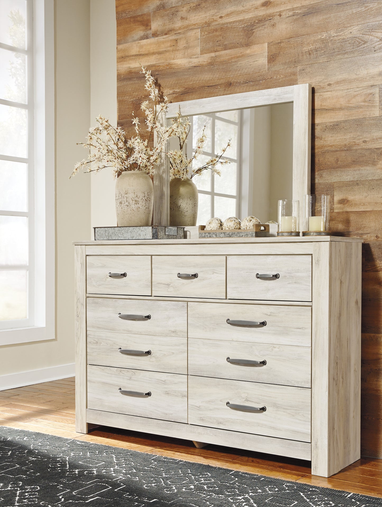 Bellaby King Panel Bed, Dresser, Mirror, Chest and 2 Nightstands