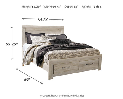 Bellaby Queen Panel Storage Bed, Dresser and Mirror