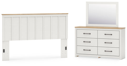 Linnocreek King Panel Headboard, Dresser and Mirror